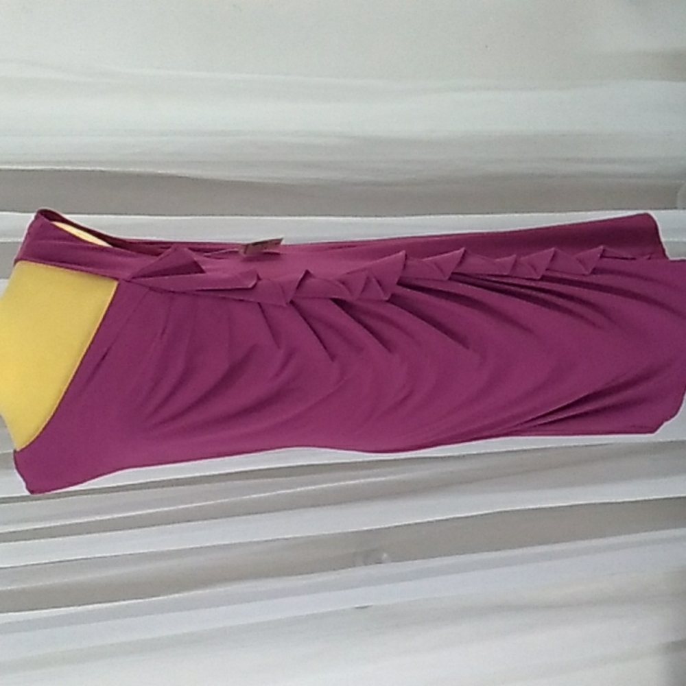 Dressbarn Purple Stretchy Dress Size 16